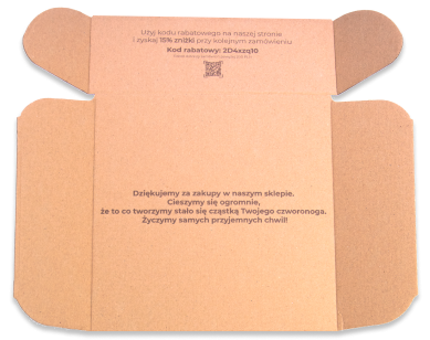 zaskocz klienta nadrukiem podziękowanie za zakupy miła wiadomość do klienta