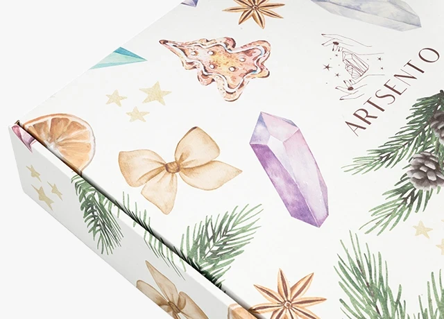 opakowania kartonowe Artsento z indywidualnym nadrukiem świąteczne