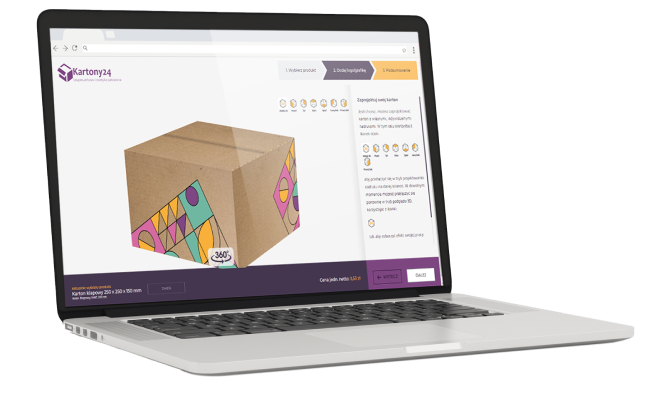 personalizuj swoje opakowania - dostępny darmowy kreator nadruków Kartony24
